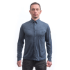 SENSOR MERINO LITE unisex košile dl.rukáv mottled blue M (Velikost M)
